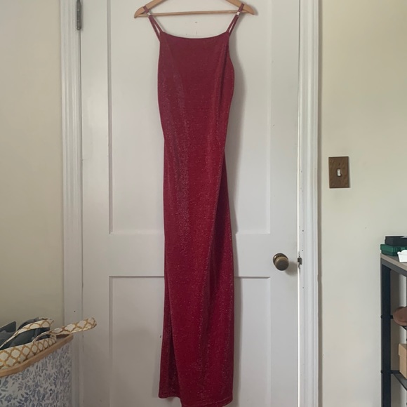 Ruby red sparkly dress size medium - Picture 2 of 7